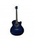 Guitare acoustique Bleu - Givson + Housse de protection (offert)