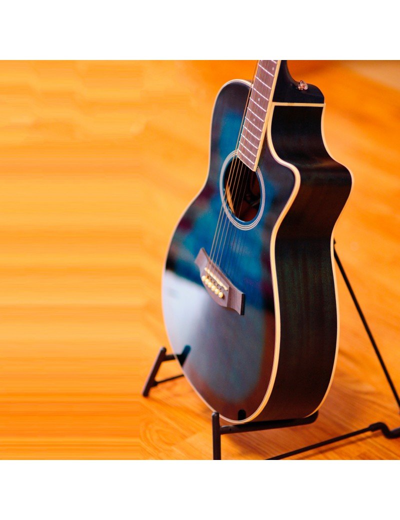 Guitare acoustique Bleu - Givson + Housse de protection (offert)