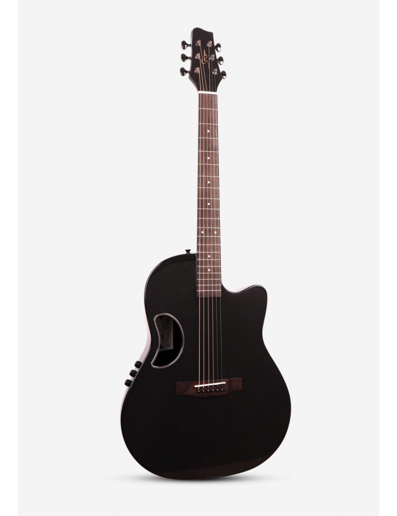 Guitare électro-Acoustique CE-2021-BK en fibre de carbone avec micro intégré PG-A12 de 41 pouces
