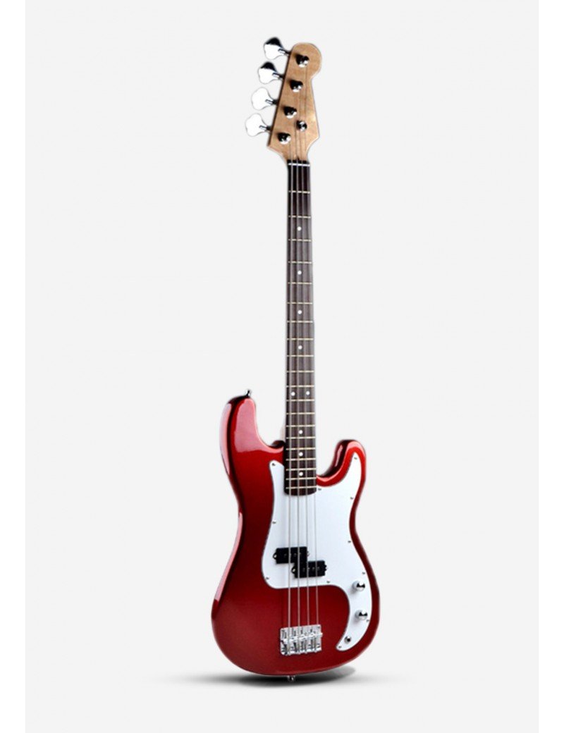 Guitare Basse - 4 cordes Finition Rouge Métalique - G-B1-4-MRD