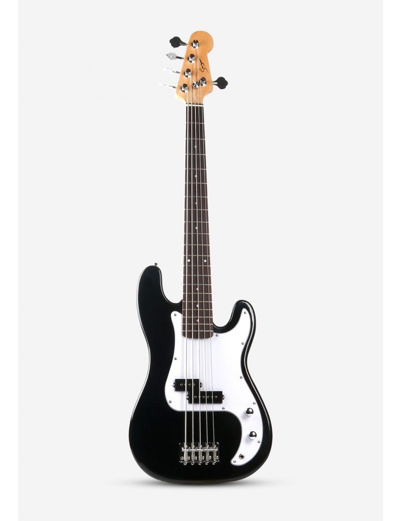 Guitare Basse - 5 cordes, finition Noire G-B1-5-BK