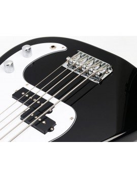 Guitare Basse - 5 cordes, finition Noire G-B1-5-BK