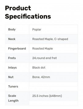 Guitare Électrique Professionnelle S-G37-PRO-SVT