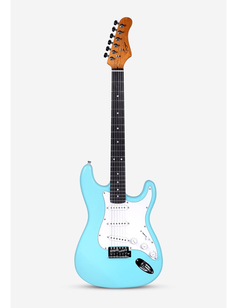 Guitare électrique L-G1M Couleur BLEU CIEL - Style ST avec un JACK PL-A3