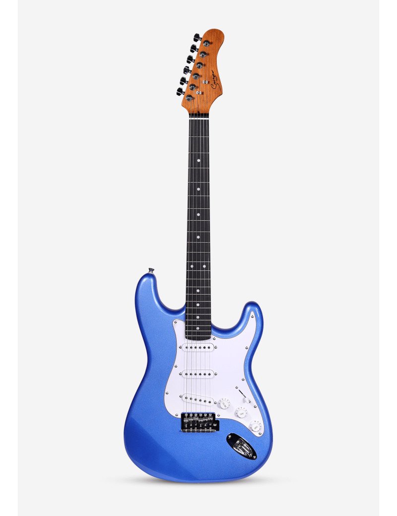 Guitare électrique L-G1M Couleur BLEU métallique - Style ST avec un JACK PL-A3