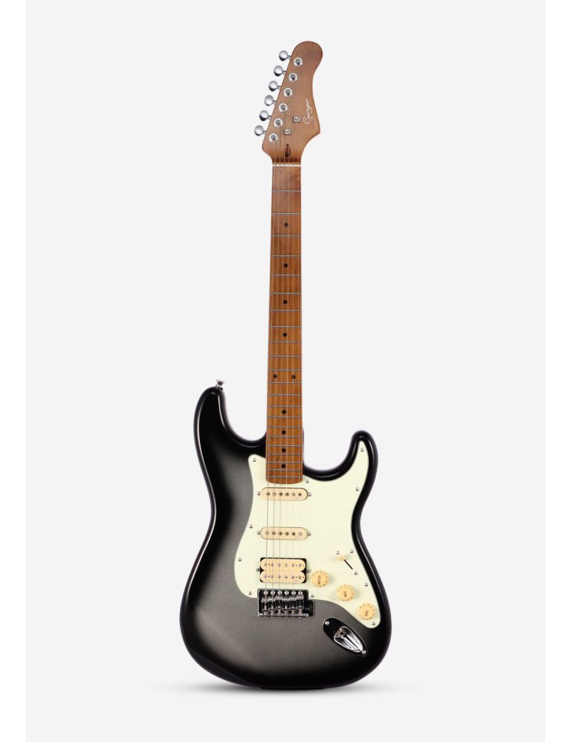 Guitare électrique Stratocaster Studio Pro - HSS - Couleur Noir et gris