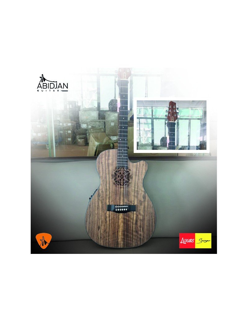 Guitare électro-acoustique LG-07A-EQ avec Finition Naturelle de 40 pouces