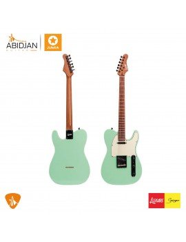 Guitare électrique S-G17-PRO-SG - High-end TL avec micros intégré: PG-E11 et un JACK PL-A3 (Vert fluo)