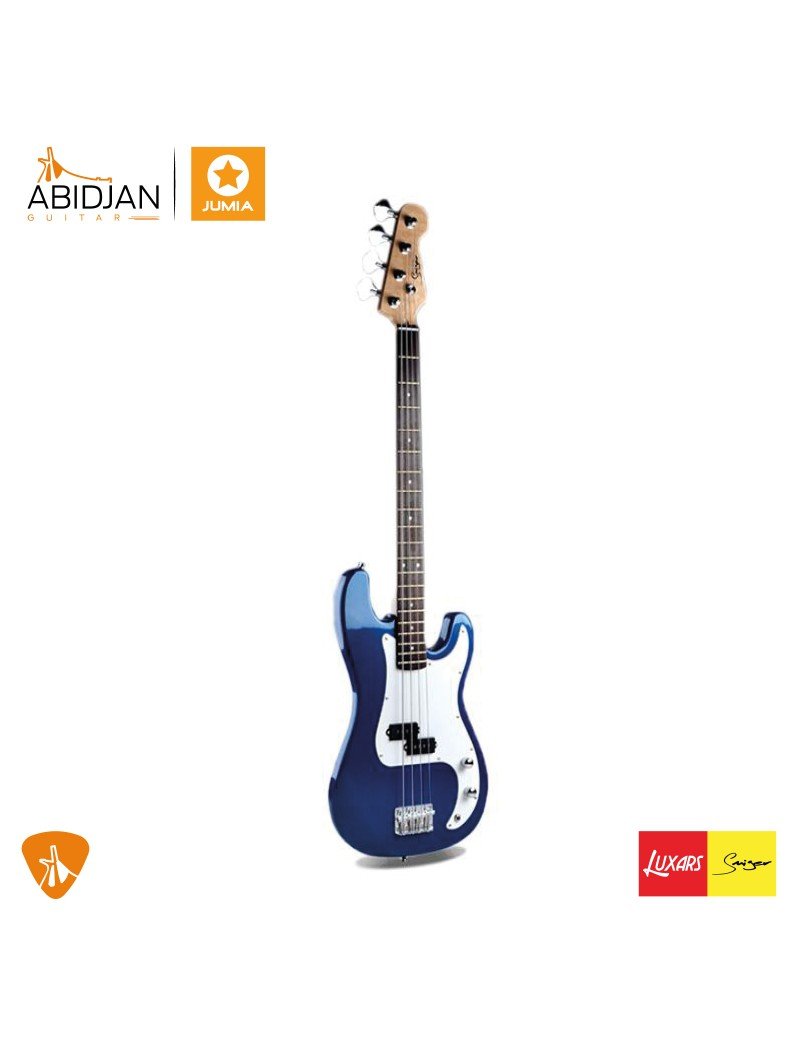 Guitare Basse - 4 cordes, finition Metallic Blue - G-B1-4-MBL + Housse confort