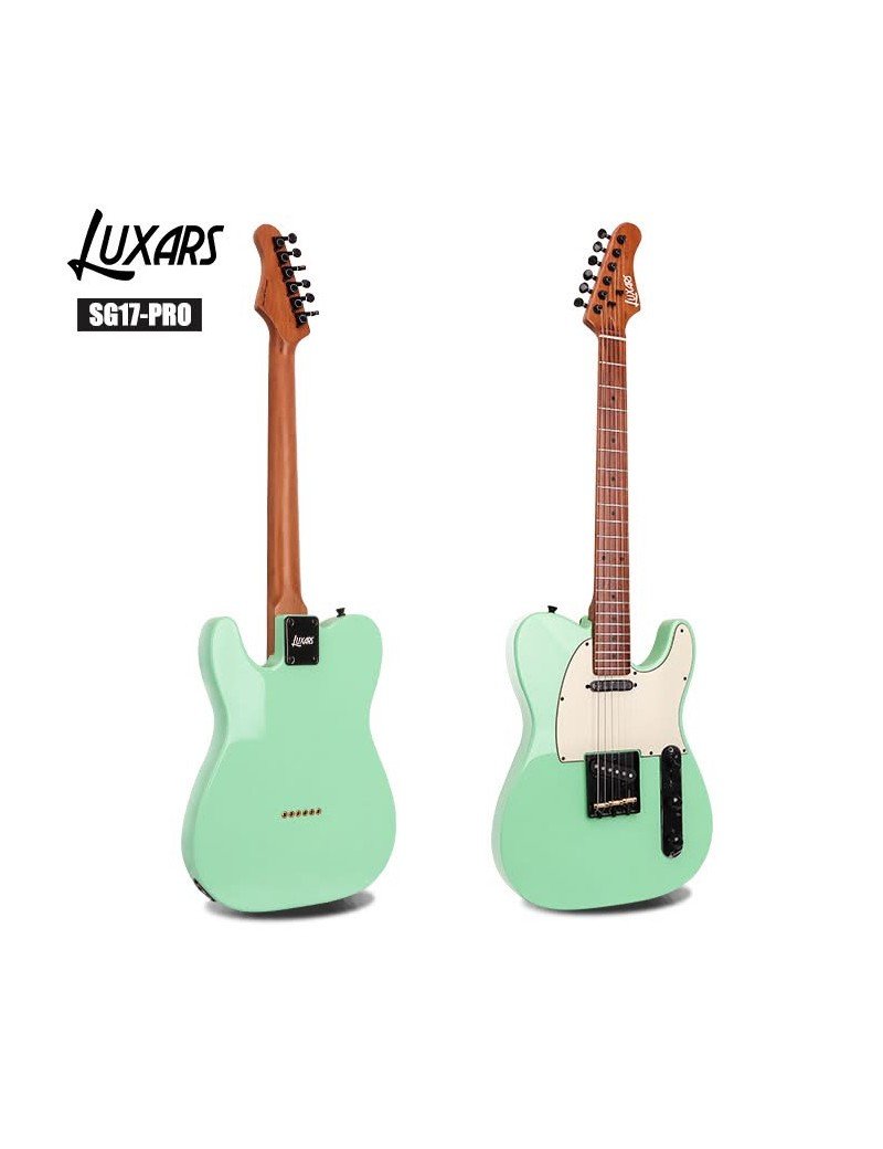 Guitare électrique S-G17-PRO-SG - High-end TL avec micros intégré: PG-E11 et un JACK PL-A3 (Vert fluo)