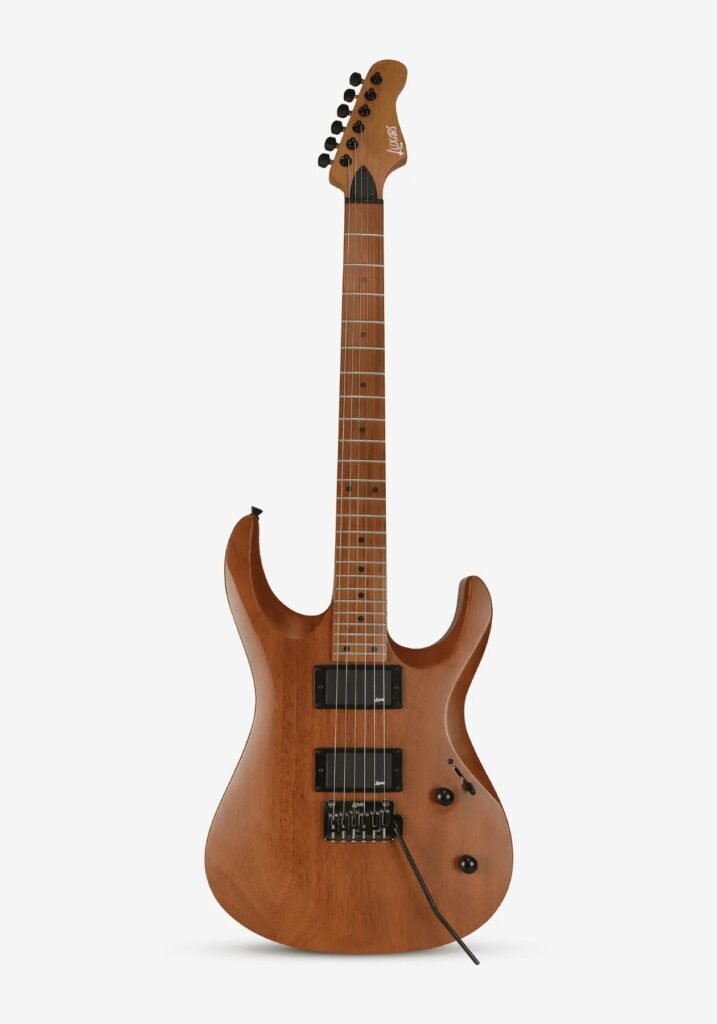 LUXARS Guitare Électrique S-G37-MAX-M — HH Alnico V de 24 Frettes
