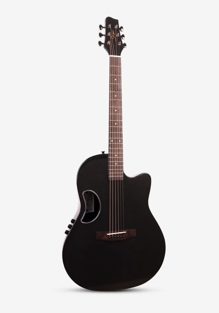 Guitare Électro-Acoustique 41'' Haut de gamme en Fibre de Carbone Smiger CE-2021-BK