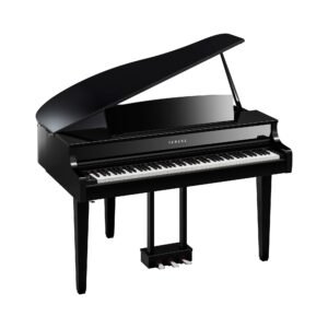 Yamaha Clavinova CLP-865GP noir brillant, vue de trois quarts