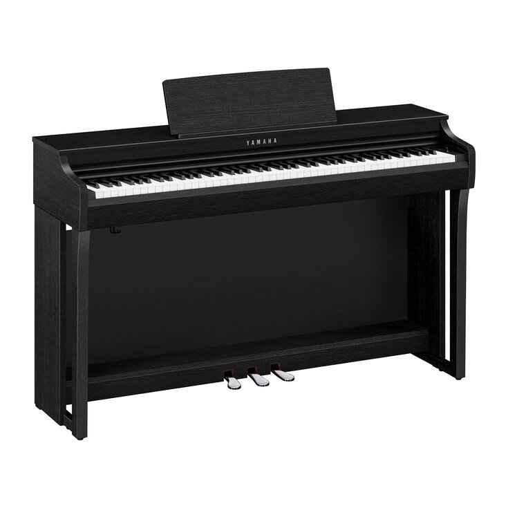 Piano numérique Yamaha Clavinova CLP-825B noir, vue de trois quarts