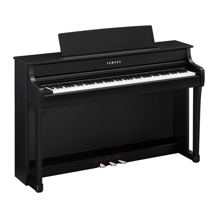 Piano numérique Yamaha Clavinova CLP-845B noir, vue de trois quarts